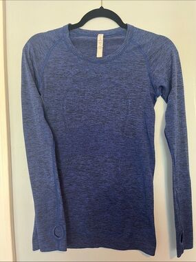lululemon athletica Ombre Blue Seamless Long Sleeve Top